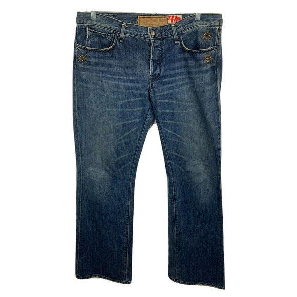 Great China Wall X Osaka Japan Jeans Sz 38x34 Bootcut Flare Designer Unisex